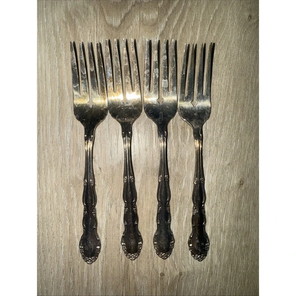 Oneida 1881 Rogers FLIRTATION 4 Salad Forks 6-3/8